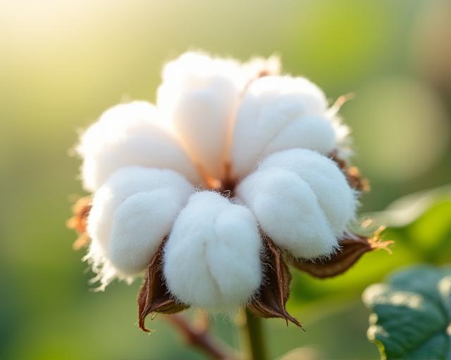 高級綿花のクローズアップ